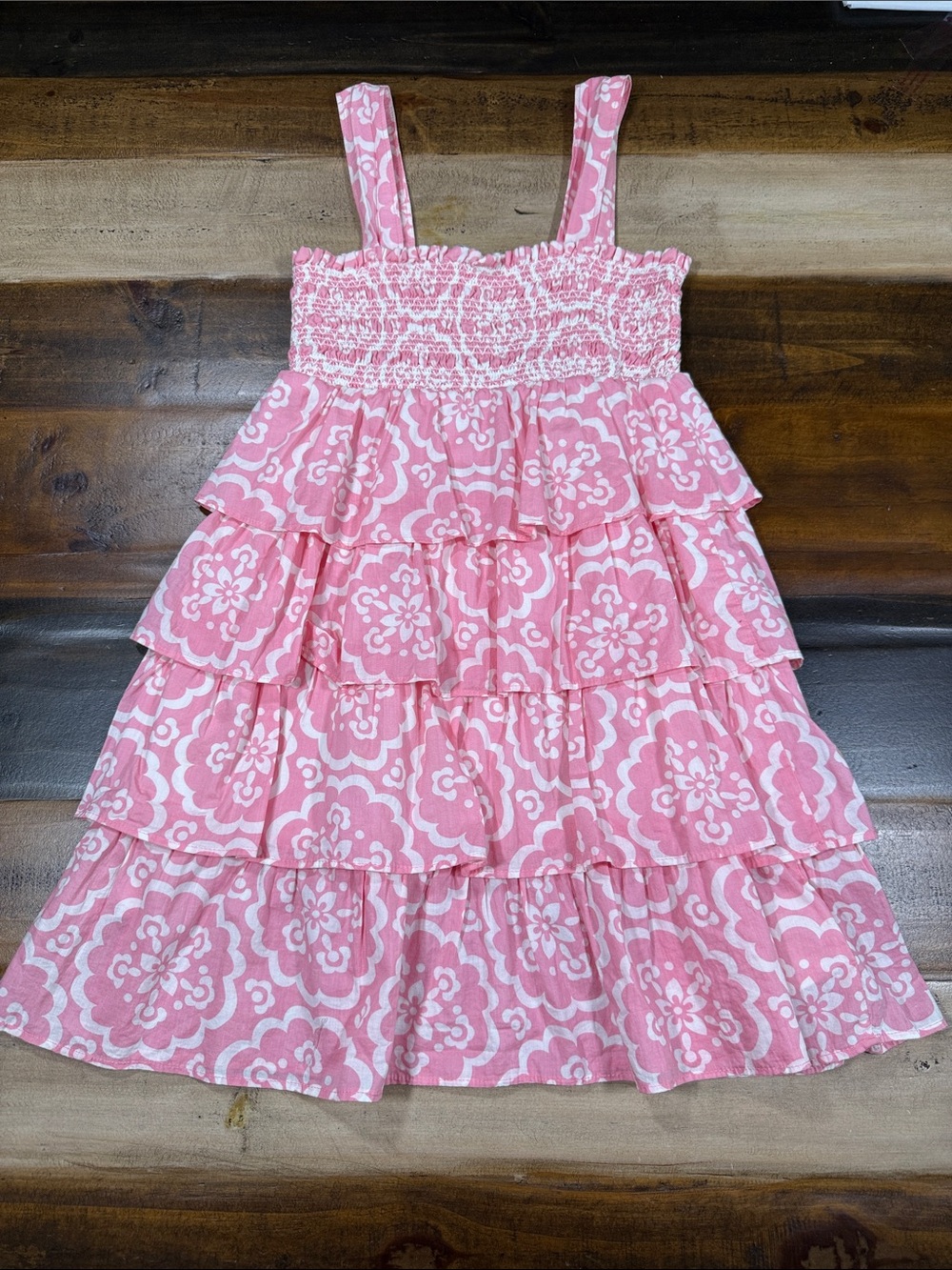 Old Navy Sweet Girls' Pink Floral Tiered Sundress